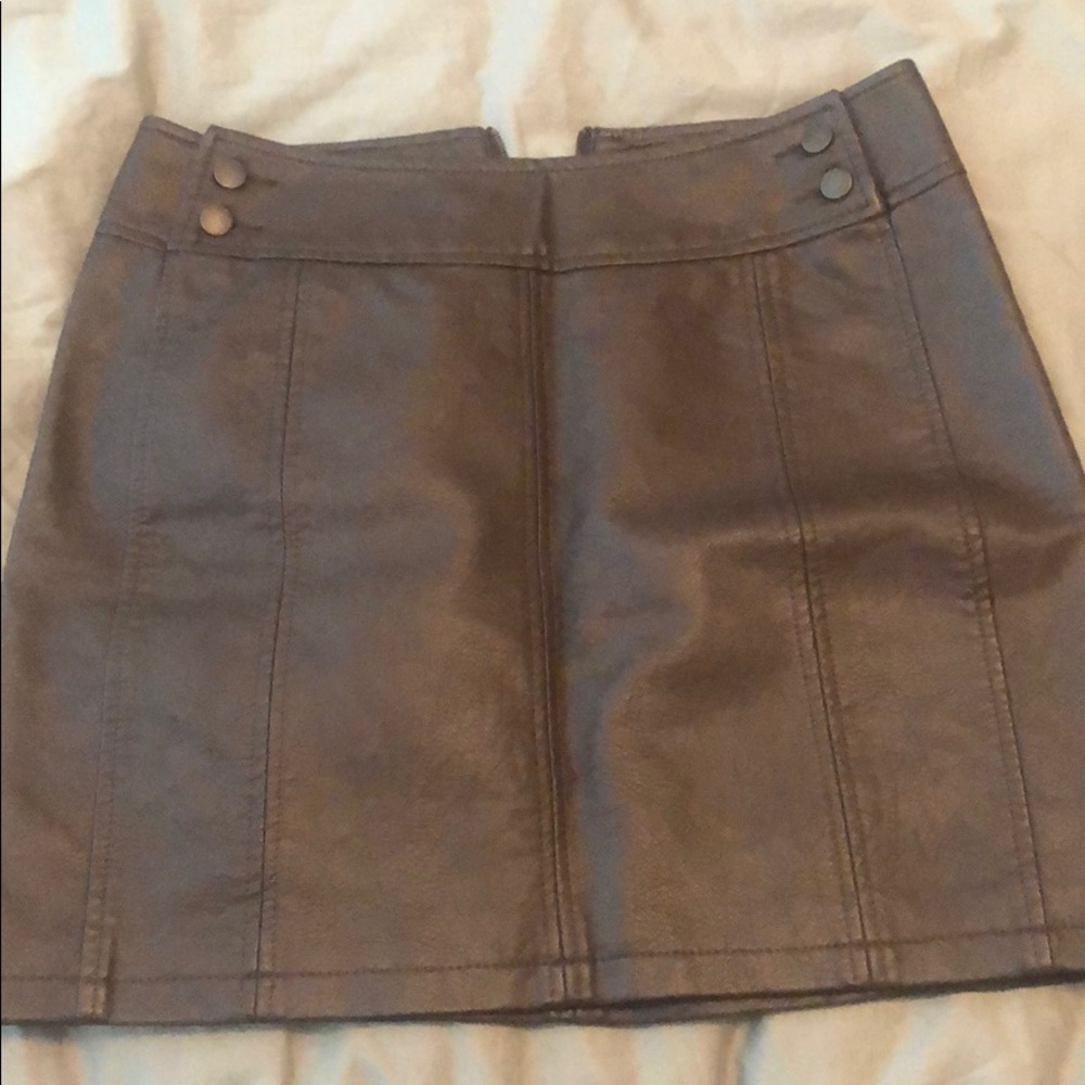 Free People Leather Skirt